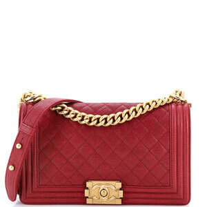 Chanel Boy Flap Bag Quilted Caviar Old #234009C41B
